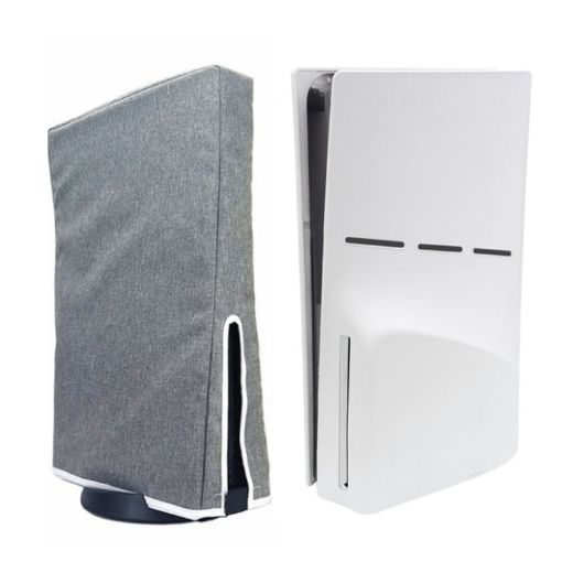 PS5 Slim Disc & Digital Dust Cover Case - Vertical Gray Protective - 1