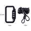 Universal Safety Code Wire Rope Helmet Lock for Motorcycles & Bicycles - 3