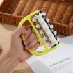 Green Handheld Curved Five-row Iron Column Roller Soothing Massager - 5