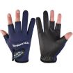 Fishing Fingerless Gloves - Non-Slip, Waterproof, Wear-Resistant (Blue) - 1