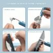 Sky Blue Bluetooth Earphone Cleaning Tool - Multi-Function Dust Brush - 7