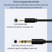 JINGHUA 3.5mm to 6.5mm Audio Cable for Guitar Amplifier, 0.5m Length - 3
