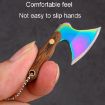 Mini Knife Keychain with Holster - Axe Sanding Model Pendant Accessory - 5