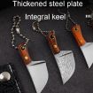 Mini Knife Keychain with Holster - Axe Laser Pattern Pendant Accessory - 3