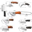 Mini Knife Keychain with Holster - Long Kitchen Knife Laser Pattern - 2