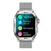 K63 1.96" Heart Rate/Blood Oxygen Bluetooth Call Sports Smartwatch Silver - 1