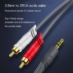 JINGHUA 3.5mm to 2RCA Audio Cable 5m Grey for Game Console & Outdoor Use - 7