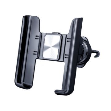 Silver Car Air Outlet Rotatable Snap-on Mobile Phone Navigation Bracket - 1