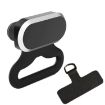 Type-C 2 In 1 Charging Port Dust Plug & Lanyard Set - Black - 1