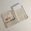 Kids Canvas Paintbrush Storage Bag & Crayon Organizer Pouch (Beige) - 4