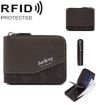 Baellerry D5106 RFID Anti-theft Retro Zipper Wallet Coin Purse Coffee - 1
