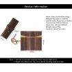 Retro Genuine Leather Pen Case - Tie Rope & Key, Crazy Horse Coffee - 6