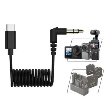 USB-C to 3.5mm Audio Adapter for DJI Osmo Action/Pocket (Black) - 1