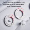 Small Black Wall Mounted Hair Dryer Holder - Hole-Free Aluminum Shelf - 4