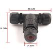 5-Pole Waterproof T-Wire Terminal Block Connector - Male & Female (Black) - 2