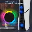 PS5 Slim Host Optical Drive/Digital Version with RGB Light Cooling Fan - 4