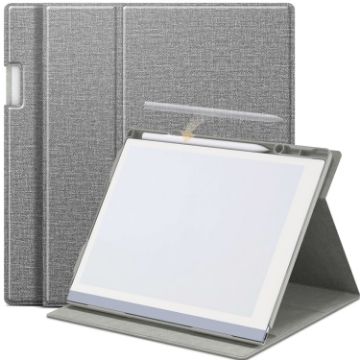 ReMarkable 2 10.3" 2020 Tablet Case - Adjustable Folding Folio Cover, Grey - 1