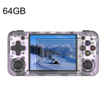 ANBERNIC RG35XX Handheld Console 3.5" IPS Screen 64GB (Transparent Purple) - 1