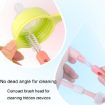Pink Multifunctional Straw Lid Brush Nylon Stainless Steel Crevice Comb - 6