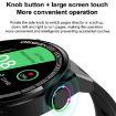 GT3Pro 1.28" Health Monitoring Smart Watch with NFC - Brown Leather - 3