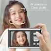 4K HD Dual Lens Digital Camera 50MP Dual Screen Selfie - Silver - 9
