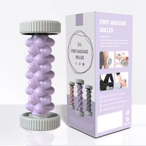 Purple Foot Massage Roller - Home Fitness Muscle Relaxation Plantar Fascia Rod - 1