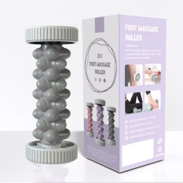 Gray Foot Massage Roller for Home Fitness & Muscle Relaxation - 1