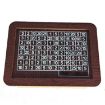 Dark Brown Wooden Money Box Piggy Bank with Counter, 2000 Euros Capacity - 1