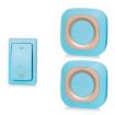 Wireless Smart Doorbell, Battery-Free, 1 For 2 Blue (UK Plug) - 1