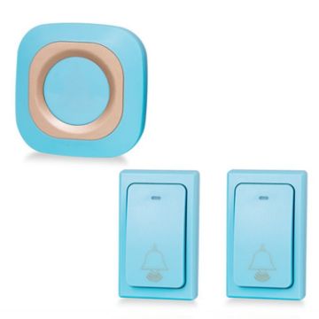 Wireless Smart Doorbell, Battery-Free, 2 For 1 Blue (UK Plug) - 1