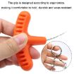 Orange Stainless Steel Wire Saw Rope - 63cm Camping Survival Tool - 4