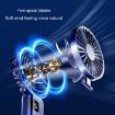 Portable Blue USB Charging Foldable Handheld Neck Fan with Digital Display - 4