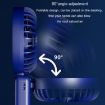 Portable Blue USB Charging Foldable Handheld Neck Fan with Digital Display - 6