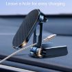 D11 Magnetic Folding Car Phone Holder - Rotatable Dashboard Stand (Black) - 5