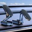 D11 Magnetic Folding Car Phone Holder - Rotatable Dashboard Stand Silver - 2