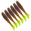 HENGJIA T-Tail Soft Dummy Bait Lures 6pcs, 10cm 5.3g, Color 6 - 1