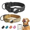 AirTag Tracker Dog Collar, Neoprene Lining, Reflective, Size S, Black - 2