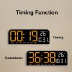 Red LED Screen Digital Display Alarm Clock - Desktop & Wall Decor - 5