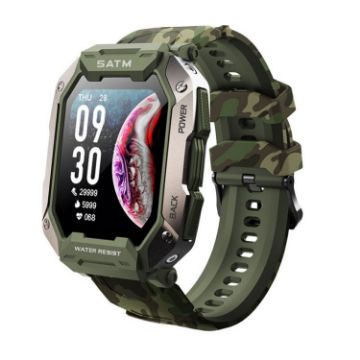 C20Plus 1.81" Health Monitoring Waterproof Smart Watch - Camouflage Green - 1
