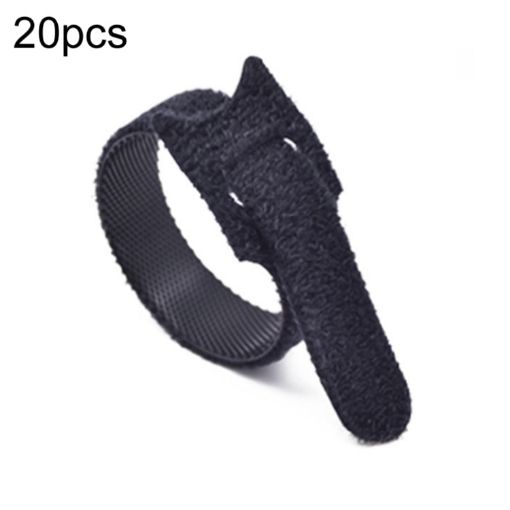 20pcs Black Nylon Tying Straps 12x150mm - Cable Storage Bundle - 1