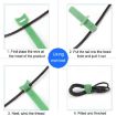 20pcs Nylon Tying Strap for Data Cable Storage, 12x200mm Black - 8