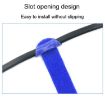 20pcs Blue T-Shape Nylon Data Cable Strap 12x200mm Binding Tie - 3