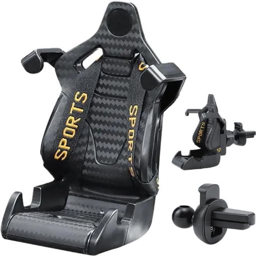 Yellow Ribbon Car Gravity Air Outlet Navigation Mobile Phone Holder - 1