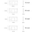 15" White Waterproof Shock-absorbing Laptop Sleeve Storage Bag - 3