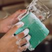 Absorbent Wood Pulp Cotton Rag Kitchen Cleaning Cloths - Random Color - 6