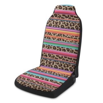 Universal Car Seat Protector - Colorful Leopard Pattern Auto Decor Supplies - 1