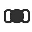 Airtag Pet Collar Tracker Silicone Case - Dog Anti-lost Cover (Black) - 1