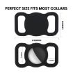 Airtag Pet Collar Tracker Silicone Case - Dog Anti-lost Cover (Black) - 3