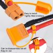 XT60 Battery Plug Protective Covers - 10pcs Pack, Dustproof & Insulated (Red) - 5