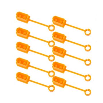 XT60 Lithium Battery Plug Protective Covers - 10pcs Pack (Yellow) - 1